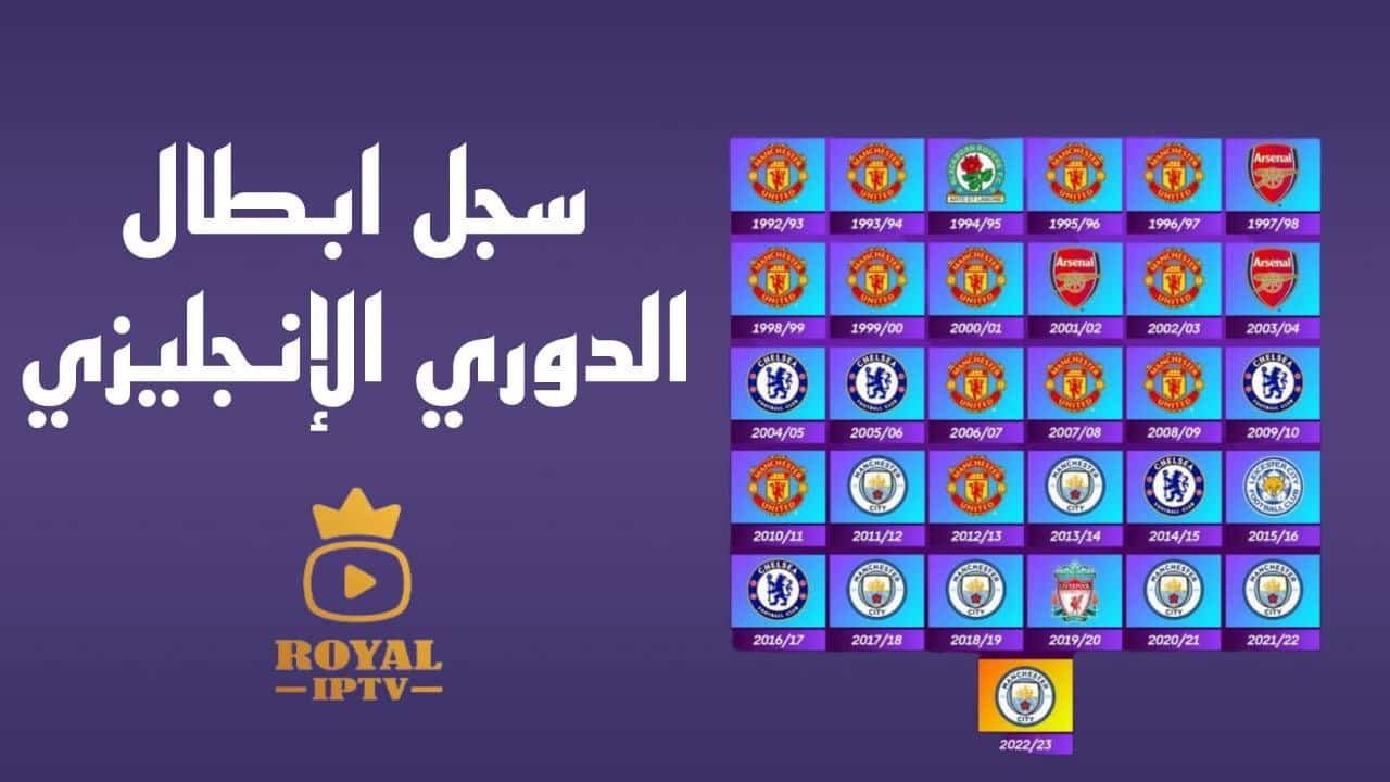 سجل ابطال الدوري الانجليزي